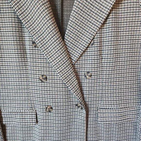 NEW Maurices Women's Double Breasted Blazer Jacket Houndstooth Tan/Brown Size XL - Picture 4 of 15